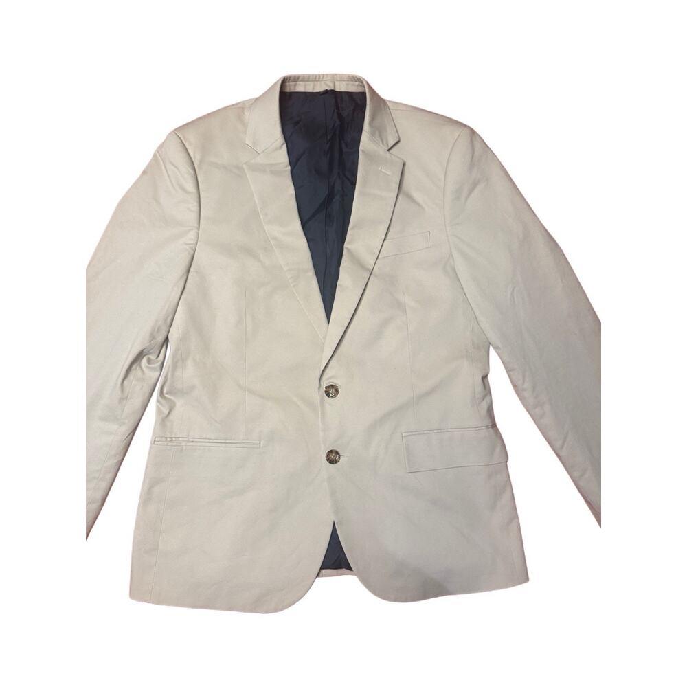 J Crew Thompson Cotton Sport Coat Blazer 40S Mens Beige Jacket Two Button Suit